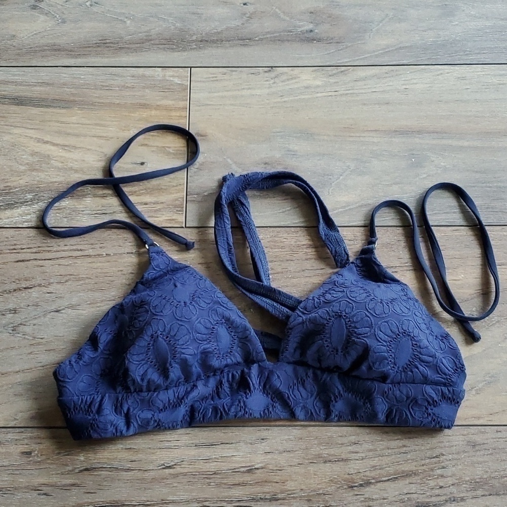 Robin Piccone Womens Crochet Top Swim Bikini sz M